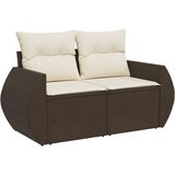  9-dijelni set vrtnih sofa s jastucima poliratan smeđi | shoptok.hr