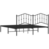  Metalni okvir za krevet s uzglavljem crni 160x200 cm | shoptok.hr