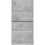 Ormarić za cipele s 4 ladice siva boja betona 80x21x163 5 cm | shoptok.hr