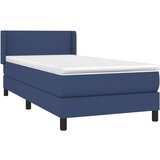 Krevet s oprugama i madracem plavi 90 x 200 cm od tkanine | shoptok.hr