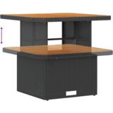  komplet 10 delne vrtne sedežne garniture s blazinami Črna poli ratan akacija | Shoptok.si