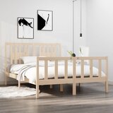 Maison Chic Posteljni okvir - Dvoposteljna postelja - Zakonska postelja iz trdnega lesa 135x190 cm-J14534, (21767940) | Shoptok.si
