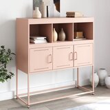 vidaXL Komoda roza 100,5x39x107 cm hladno valjano jeklo Cene