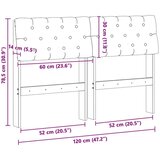 vidaXL tapecirano vzglavje svetlo siva 120 cm masivno borovo les | Shoptok.si