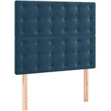  box spring s madracem LED tamnoplavi 90x200 cm baršun | shoptok.hr