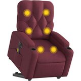  Električni masažni naslonjač na podizanje od tkanine boja vina | shoptok.hr