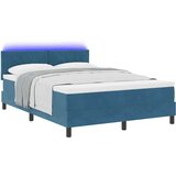 vidaXL Box spring krevet Tamno plava 140 x 200 cm Baršun | shoptok.hr
