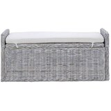  Klupa za pohranu Bijelo pranje 110 x 40 x 50 cm Ratan | shoptok.hr