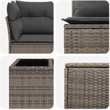  Set sofe 6 kom. Siva i tamno siva Poli Rattan i čelik | shoptok.hr