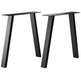 PUR INTERNAL Noge za mizo Black Edition (800 x 150 x 723 mm, črne barve, U-oblika, 2 kosa) | Shoptok.si
