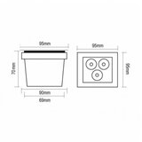 LED SVETILJKA HX-HUG95 PODNA 3W 4200K IP67 NIKL