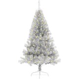  Umjetna preddekorirana božićna jelka srebrna 120 cm PET | Shoptok.si