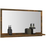  Kupaonsko ogledalo boja dimljenog hrasta 60x10,5x37 cm drveno | shoptok.hr