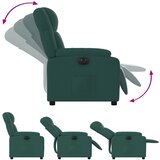  Električni naslonjač od tkanine tamnozeleni | shoptok.hr