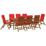  9-dijelni vrtni blagovaonski set Prirodna Čvrsto drvo akacije | shoptok.hr