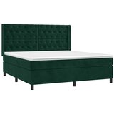  Krevet s oprugama i madracem tamnozeleni 160x200 cm baršunasti | shoptok.hr