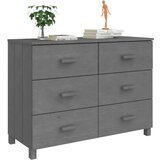  Komoda HAMAR tamnosiva 113 x 40 x 80 cm od masivne borovine | shoptok.hr