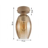 Brilagi LED Plafonsko svetlo R GLASS 1xE27/60W/230V prečnik 17 cm bež/dimljeno bež | Eponuda.com