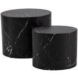 Actona Crni stolići za kavu u setu od 2 komada u dekoru mramora 48x33 cm Mice - | shoptok.hr