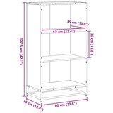  Ormar za knjige sonoma hrast 60x35x107,5 cm izrađeno drvo | shoptok.hr