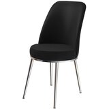 Hanah home set trpezarijskih stolica Dexa 2 kom, crna tkanina Babyface, hromirane metalne noge | Eponuda.com