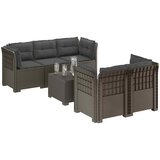  5-sjedalni vrtni kauč s jastučićima u ratan izgledu PP | shoptok.hr