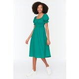 Trendyol Green Square Collar Dress Cene