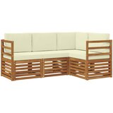  Setovi sofa 4 pcs Prirodna i krem Čvrsto drvo akacije | shoptok.hr