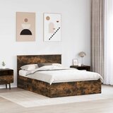  Krevetna konstrukcija s uzglavljem Dimljeni hrast 150 x 200 cm | shoptok.hr