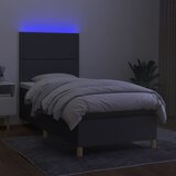  box spring s madracem LED tamnosivi 100x200 cm tkanina | shoptok.hr