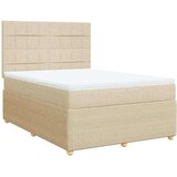  Krevet s oprugama i madracem krem 160x200 cm od tkanine | shoptok.hr