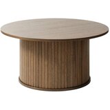 Unique Furniture Rjava okrogla mizica v hrastovem dekorju ø 90 cm Nola – Unique Furniture Cene