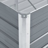  Povišena vrtna gredica od pocinčanog čelika 400x80x45 cm siva | shoptok.hr