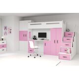 Molarem Home Drveni dječji krevet na kat MAX 4 200x80 cm - rozi | shoptok.hr