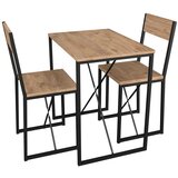 MID.YOU Jedilna Garnitura Insasi M, Barva Hrasta, Črna, 3-Delna | Shoptok.si