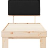  Krevetni okvir s tapiciranim uzglavljem Crna 90 x 190 cm | shoptok.hr