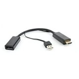  HDMI adapter GEMBIRD DSC-HDMI-DP HDMI to DisplayPort converter, black, USB powerd Cijene
