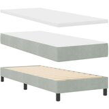  Boxspring - Krevet s oprugama i madracem Svjetlosiva 80 x 200 cm tkanina | shoptok.hr