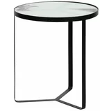 BePureHome Kovinska dodatna mizica s stekleno ploščo Fly, ⌀ 45 cm