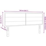 vidaXL Naslon za glavu Svjetlosiva Tkanina 144 x 7 x 78 cm Zidni naslon Cijene