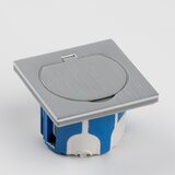 Brilagi - Spoljna ugradna podna utičnica IP55, mat hrom, kvadratna | Eponuda.com