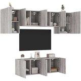  Komplet TV omaric 6-delni siva sonoma inženirski les | Shoptok.si