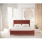 Maison de Rêve Opečnato oranžna oblazinjena zakonska postelja s prostorom za shranjevanje z letvenim dnom 180x200 cm Etero – | Shoptok.si