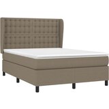 Krevet s oprugama i madracem smeđesivi 140 x 190 cm od tkanine | shoptok.hr