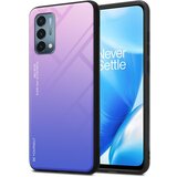  ohišje, združljiv z oneplus v roza - modri - dvobarvni zaščitni pokrov iz silikona tpu in hrbta iz kaljenega stekla, (20599106) | Shoptok.si