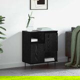 vidaXL Strani šal Črni hrast 60 x 35 x 70 cm Konstruiran les | Shoptok.si