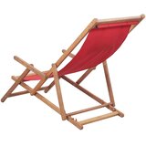  Sklopiva ležaljka za plažu od tkanine s drvenim okvirom crvena | Eponuda.ba