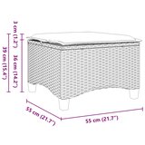  Vrtni tabure s jastucima 2 kom bež 55x55x36 cm poliratan | shoptok.hr