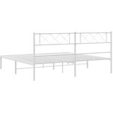  Metalni okvir za krevet s uzglavljem bijeli 183x213 cm | shoptok.hr