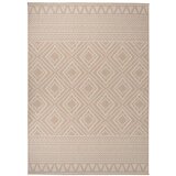 vidaXL zunanja preproga ploščato tkanje 140x200 cm rjave črte | Shoptok.si